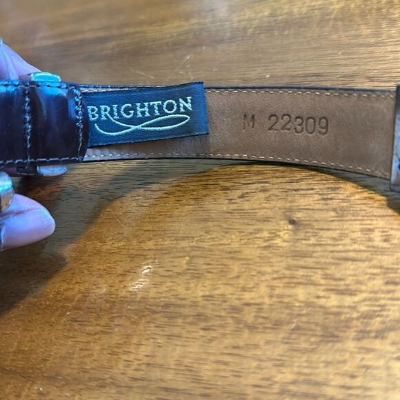 Brighton 1996 Women’s Brown & Silver Western Leather Belt M - Picture 6 of 7